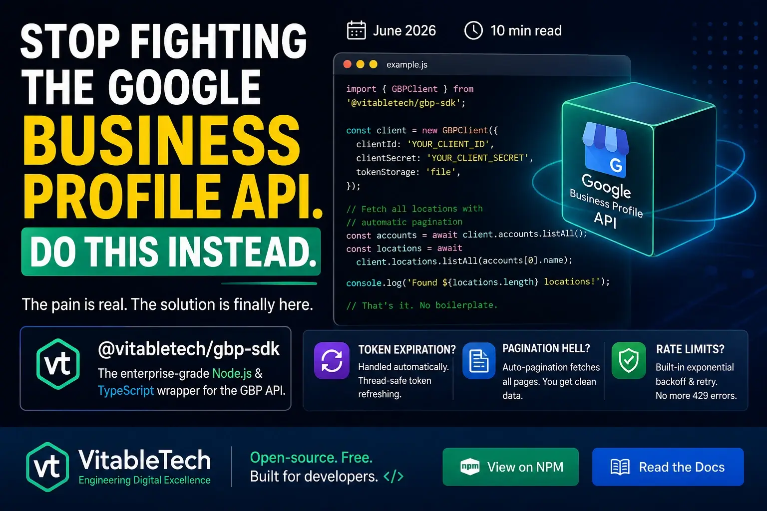 Automate Google Business Profile Node SDK