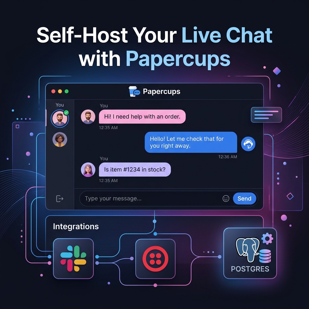 Papercups Live Chat Support Interface Banner