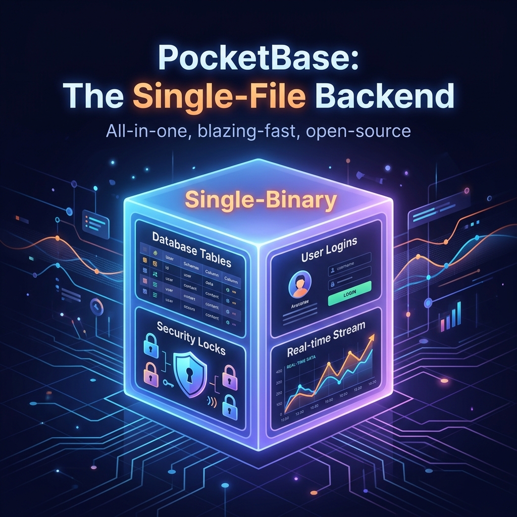 PocketBase Single Binary Backend Architecture Banner